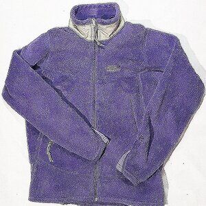 Patagonia Womens Sz S Lilac Fleece Full Zipper Jacket Made in USA Good Pre-owned
